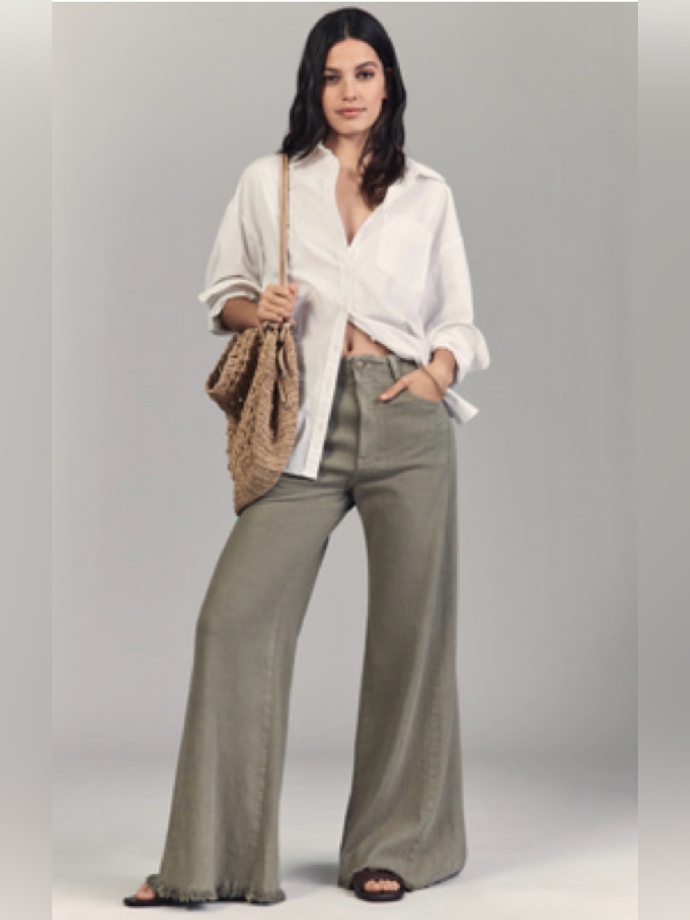 Anthropologie Pilcro Adi Mid-Rise Flare Pants, Mermaid Green, sz 31